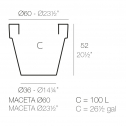 Кашпо пластиковое Vondom Maceta Simple полиэтилен Фото 2