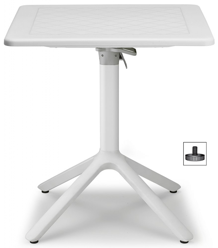 Стол пластиковый складной Eco Folding, лен, 700х700х750 мм