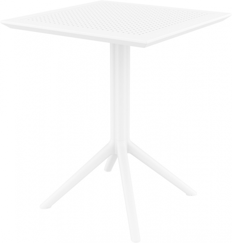 Стол пластиковый складной Sky Folding Table 60, белый, 600х600х740 мм