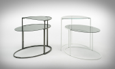 Столик стеклянный кофейный Orsenigo Eggs сталь, закаленное стекло Фото 5