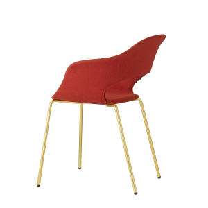 Кресло с обивкой Scab Design Lady B Pop сталь, технополимер, ткань сатинированная латунь, красный Фото 4