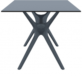 Стол пластиковый Ibiza Table 180, антрацит, 1800х900х740 мм