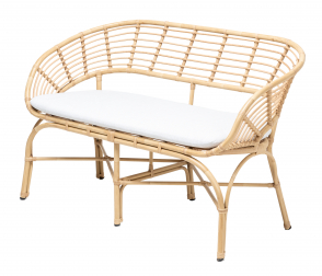 Диван плетеный двухместный с подушкой-thumbs-Фото1