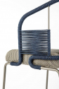 Кресло барное плетеное Rever Pietrasanta сталь, роуп, ткань Фото 7