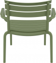 Кресло лаунж пластиковое Siesta Contract Paris Lounge стеклопластик оливковый Фото 5