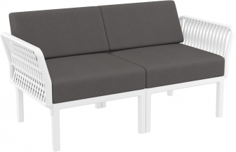 Диван пластиковый двухместный с подушками-thumbs-Фото1