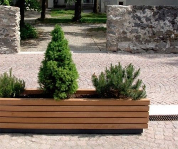Вазон деревянный SIMTREX Лоди M сталь, сосна Фото 4
