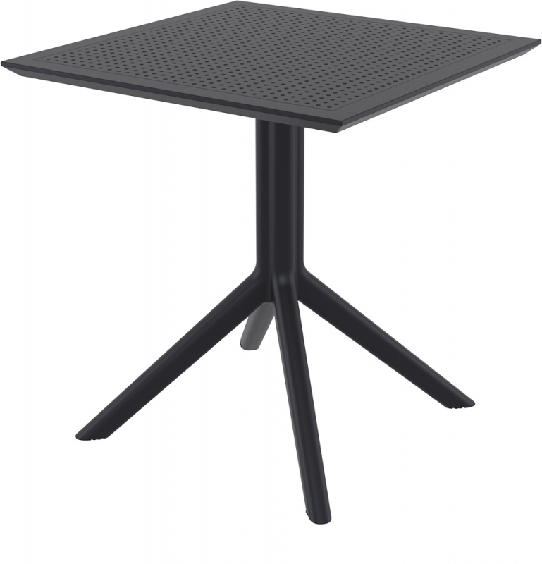 Стол пластиковый Sky Table 70, черный, 700х700х740 мм