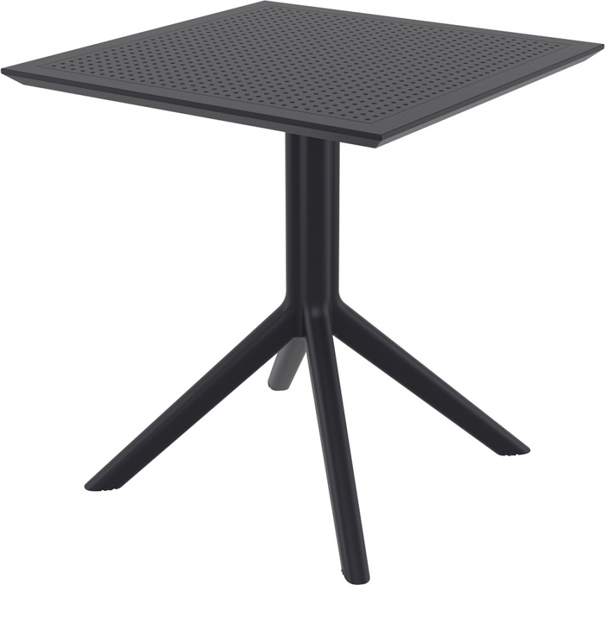 Стол пластиковый Sky Table 70, черный, 700х700х740 мм