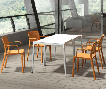 Кресло пластиковое Resol Trama armchair стеклопластик оранжевый Фото 2