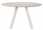 Стол круглый PEDRALI Arki-Table Outdoor сталь, алюминий, компакт-ламинат HPL бежевый, бежевый каменный Фото 1