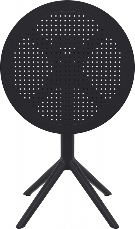 Стол пластиковый складной Sky Folding Table Ø60, черный, Ø600х740 мм