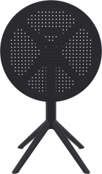 Стол пластиковый складной Sky Folding Table Ø60, черный, Ø600х740 мм