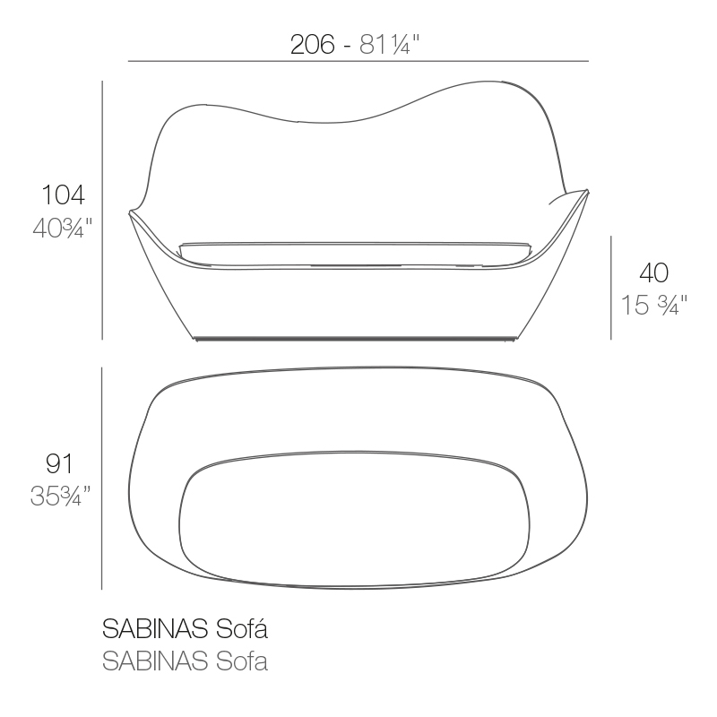 Диван пластиковый с подушкой Sabinas Basic