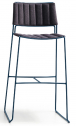 Стул с обивкой барный MIDJ Slim H75 M TS сталь, ткань Фото 1