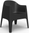 Кресло пластиковое Vondom Solid Basic полипропилен черный Фото 2
