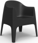 Кресло пластиковое Vondom Solid Basic полипропилен черный Фото 1