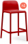Комплект пластиковых полубарных стульев Nardi Faro Mini Set 4 стеклопластик красный Фото 1