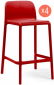 Комплект пластиковых полубарных стульев Nardi Faro Mini Set 4 стеклопластик красный Фото 1