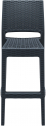 Стул пластиковый барный Siesta Contract Jamaica стеклопластик антрацит Фото 16