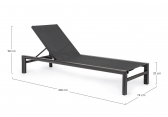 Шезлонг-лежак текстиленовый Garden Relax Skipper алюминий, текстилен антрацит Фото 2