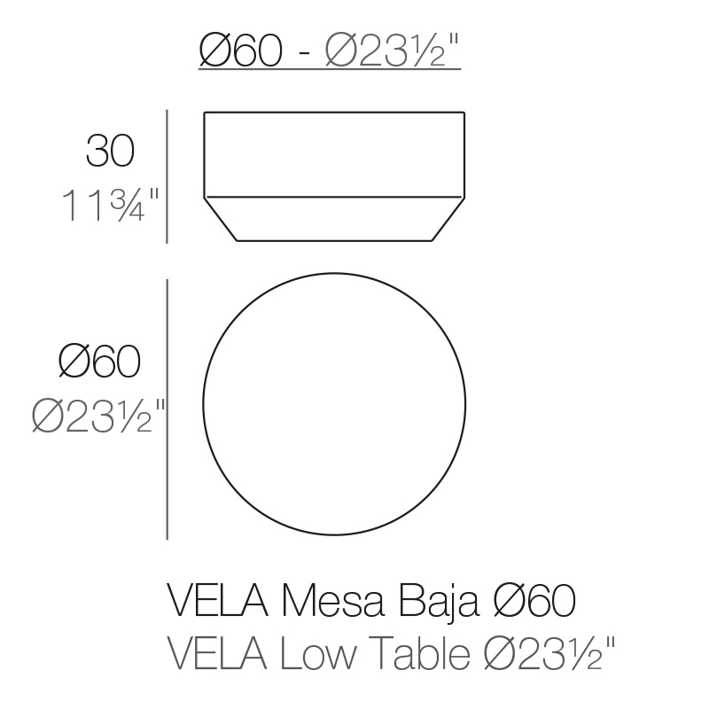 Столик пластиковый кофейный Vela Basic