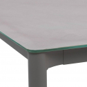 Стол обеденный стеклянный Tagliamento Leon алюминий, сланцевое стекло Фото 7