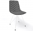 Стул пластиковый Gaber Alhambra TC сталь, технополимер черный, белый Фото 1