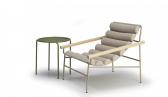 Кресло лаунж металлическое с подушкой Scab Design Dress Code Fashion Indoor сталь, дуб, акрил тортора, бежевый Фото 16