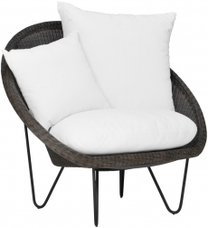 Кресло лаунж плетеное с подушками-thumbs-Фото1