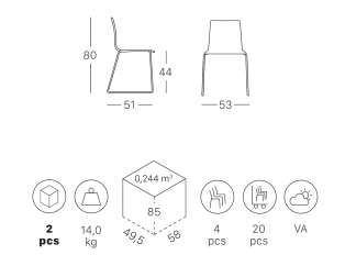 Стул пластиковый на полозьях-thumbs-Фото3