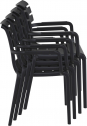 Кресло пластиковое Siesta Contract Paris стеклопластик черный Фото 9