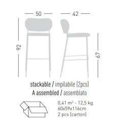 Кресло полубарное с обивкой-thumbs-Фото3