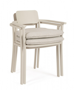 Кресло металлическое с подушкой Garden Relax Makena алюминий, олефин верблюжий, песочный Фото 4