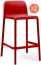 Комплект пластиковых полубарных стульев Nardi Faro Mini Set 2 стеклопластик красный Фото 1