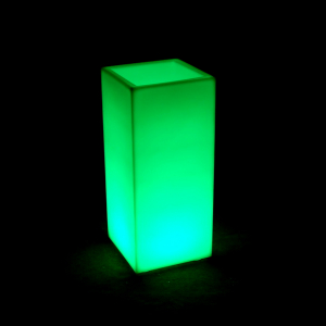 Кашпо пластиковое светящееся LED Vertical полиэтилен белый Фото 3