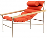 Кресло лаунж металлическое с подушкой Scab Design Dress Code Fashion Indoor сталь, дуб, акрил тортора, красный Фото 1