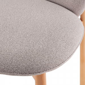 Стул деревянный с обивкой Tagliamento Meiko бук, букле натуральный, серый Фото 7