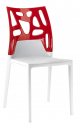 Стул пластиковый PAPATYA Ego-Rock стеклопластик, поликарбонат белый, красный Фото 1