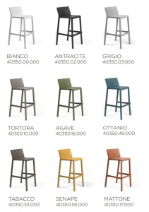 Стул пластиковый барный Nardi Trill Stool стеклопластик табак Фото 3