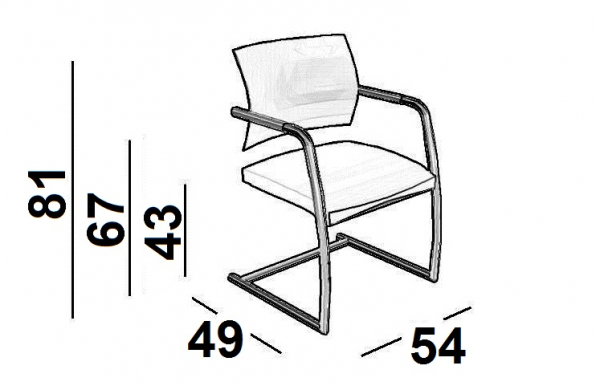 Кресло с обивкой 406B