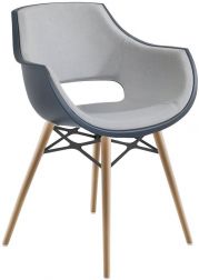 Кресло пластиковое с обивкой-thumbs-Фото1