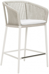 Кресло полубарное плетеное с подушкой-thumbs-Фото1