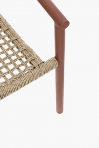 Кресло металлическое плетеное Garden Relax Canarias алюминий, искусственный ротанг коралловый Фото 9