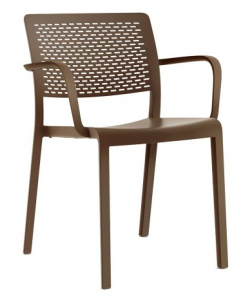 Кресло пластиковое Resol Trama armchair стеклопластик шоколад Фото 1