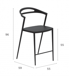 Кресло металлическое полубарное-thumbs-Фото3