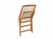Стул лаунж деревянный плетеный складной Unopiu Synthesis тик, искусственный ротанг Фото 5