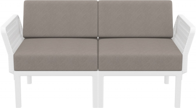 Комплект пластиковой мебели Siesta Contract Portofino Lounge стеклопластик, полипропилен, полиэстер белый, светло-коричневый Фото 10