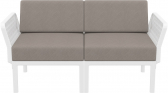 Диван пластиковый двухместный с подушками Siesta Contract Portofino Lounge стеклопластик, полипропилен, полиэстер белый, светло-коричневый Фото 6