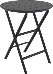Стол пластиковый складной Helen Folding Table Ø60, черный, Ø600х740 мм